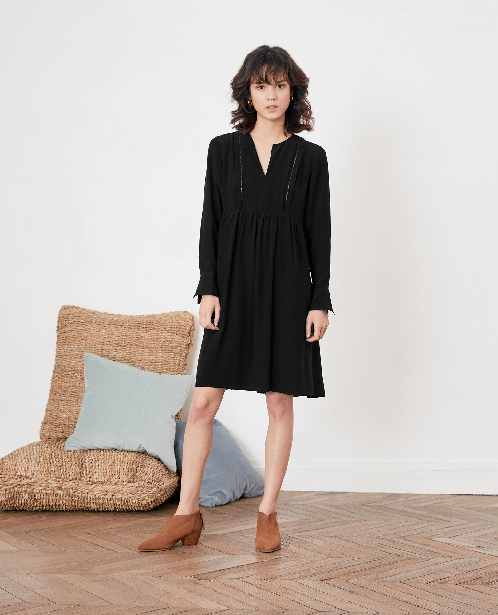 COMPTOIR DES COTONNIERS シルク ロングワンピース M - メルカリ