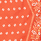 Diamond-shape silk foulard Spicy orange Nandana