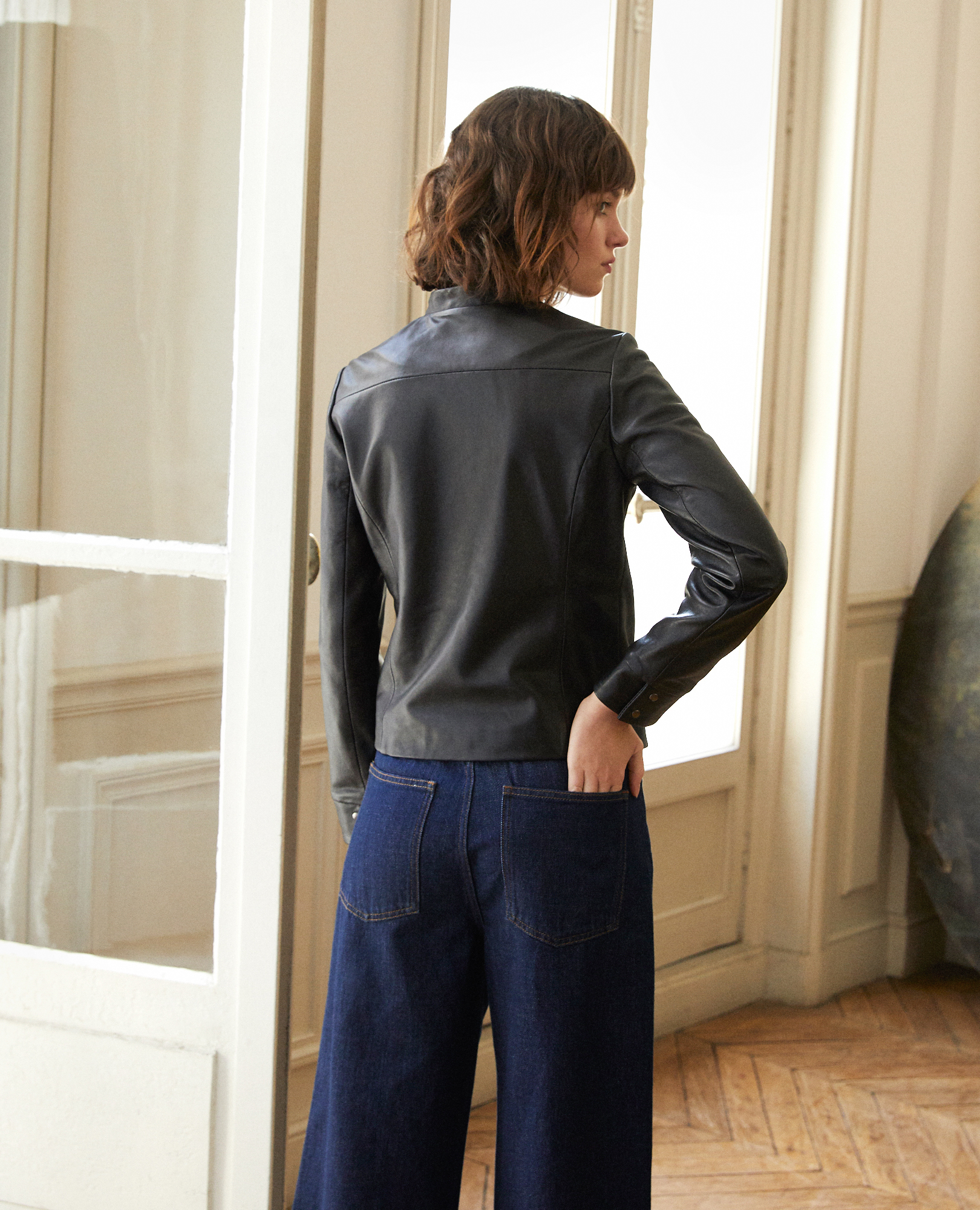 Comptoir des cotonniers - COMPTOIR DES COTONNIERS  ☆レザージャケット☆ Leather jacket noir - Comptoir des Cotonniers